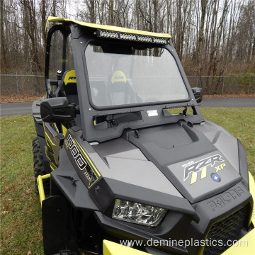 Hard windshield panel ATV plastic solid polycarbonate